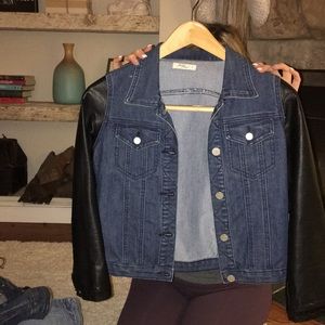 denim & leather jacket